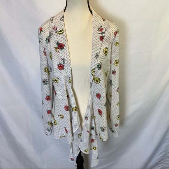 Nasty‎ Gal Collection Tied To You Floral Shirt Women’s Small Polka Dot Blouse - Picture 12 of 15